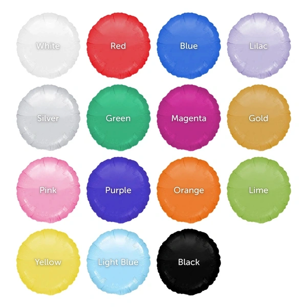  Balloons - Foil - Colours